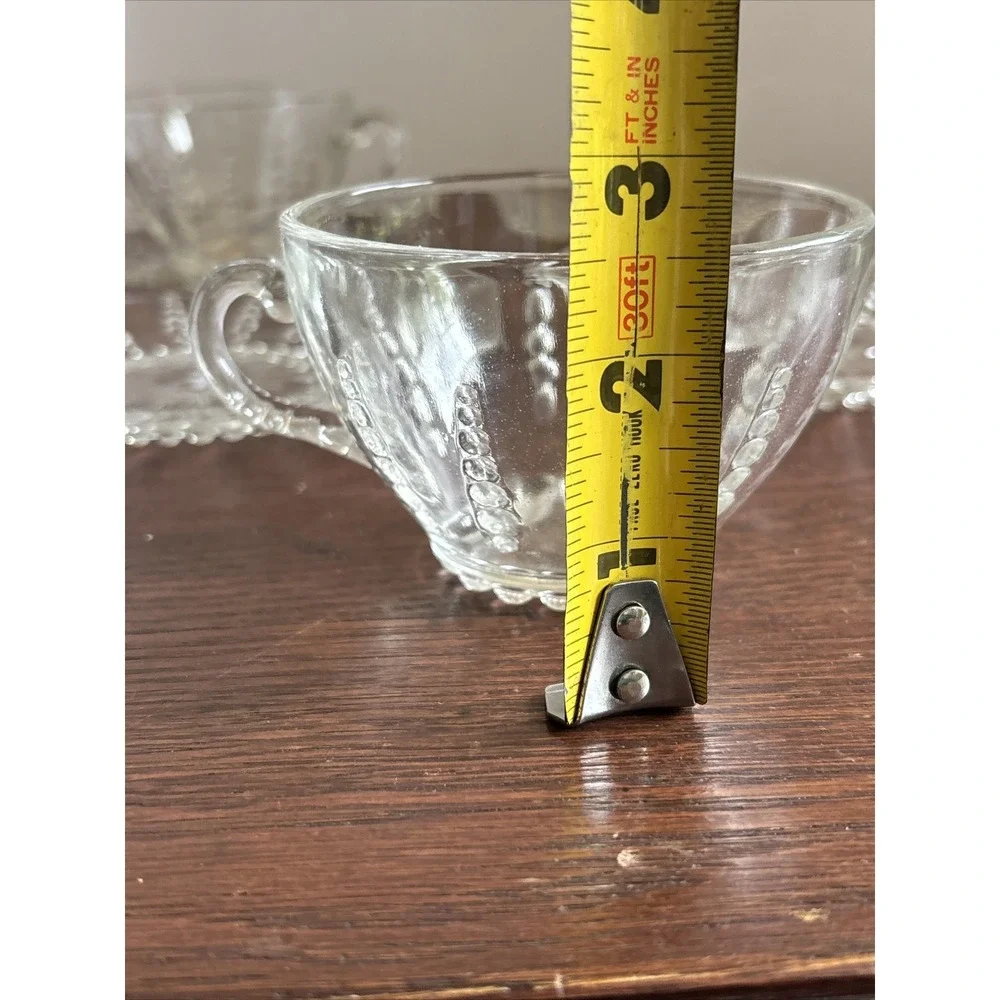 VTG Federal Glass Teacup, Saucer And Desert Plate‎ Columbia 1940s Depression 2